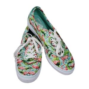 VANS Camden fashion sneakers flamingos pink and‎ green size 9.5 new!!!